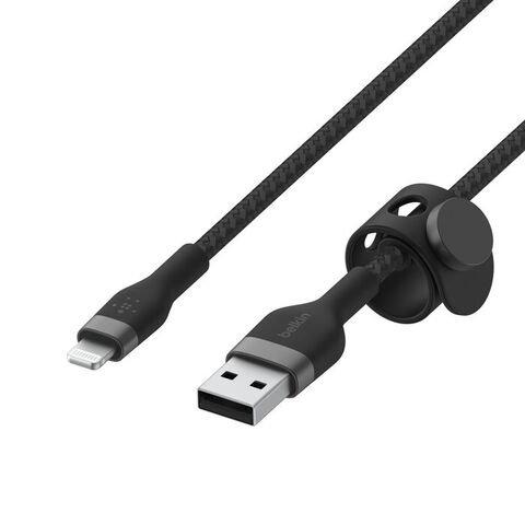Кабель Belkin BoostCharge PRO Flex USB-A-Lightning Braided Silicone Cable, 1м, черный