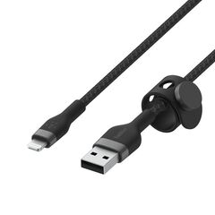 Кабель Belkin BoostCharge PRO Flex USB-A-Lightning Braided Silicone Cable, 1м, черный