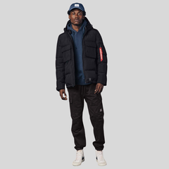 Куртка Alpha Industries Hooded Puffer Black (Черная)