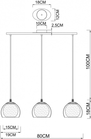 Подвесной светильник Arte Lamp RASTABAN A7984SP-3CC