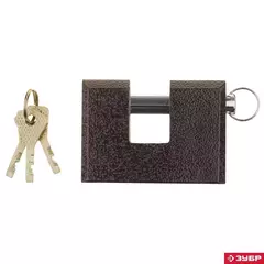 ЗУБР 90 мм, дисковый механизм секрета, усиленный, навесной замок (3720-3)