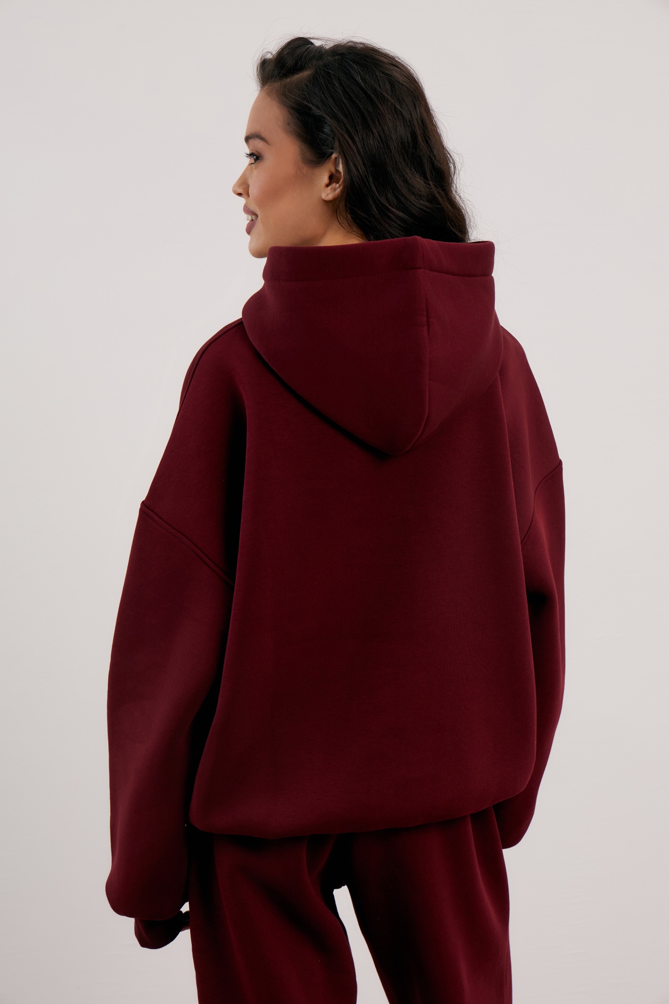 Худи 02 с начесом, бордовое