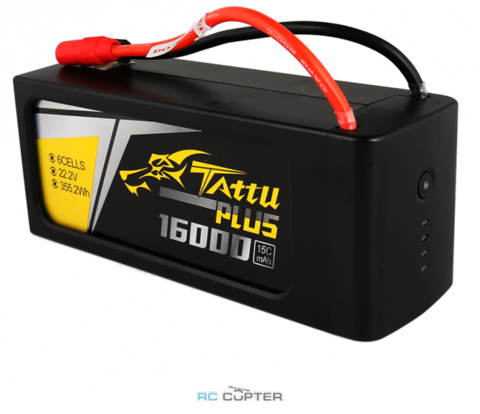 Аккумуляторная батарея Gens Ace TATTU Plus 16000mAh 22.2V 15C 6S1P Lipo Battery Pack для мощных и больших коптеров