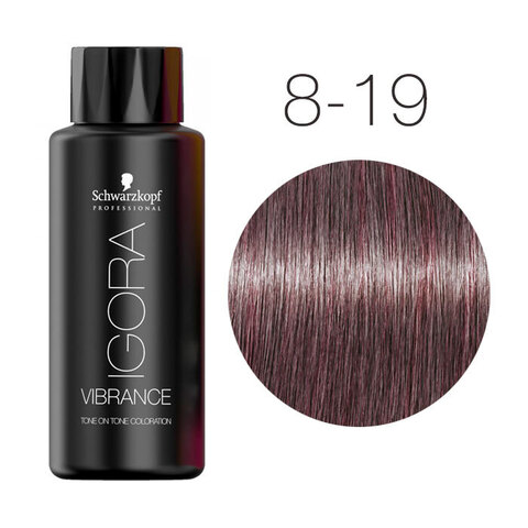 Schwarzkopf Igora Vibrance 8-19 (Светлый русый сандрэ фиолетовый) - Безаммиачный краситель для окрашивания тон-в-тон