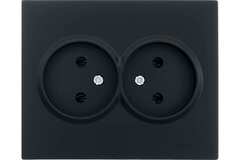 VESNA 742 4288 121В Розетка б/з бакалит черная матовая (механизм)