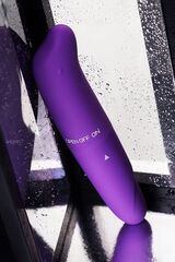 Фиолетовый мини-вибратор с вытянутым кончиком - 12,5 см. - 