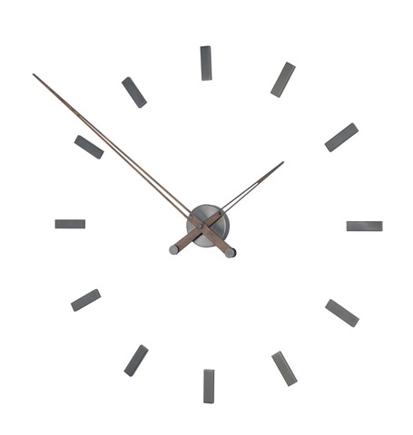 Часы Nomon Tacon 12T, (основа - латунь с графитовой отделкой/стрелки - орех). D=100см