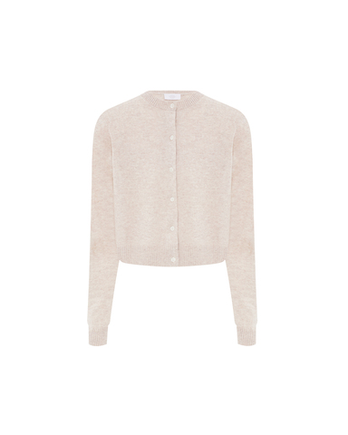 Кардиган из шерсти и кашемира бежевый