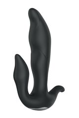 Черный вибратор N 35 RECHARGEABLE DUO VIBRATOR - 17,5 см. - 