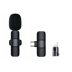 Петличный микрофон беспроводной с шумоподавлением Type-C + Lightning (2 в 1)