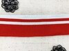Подвязы трикотажные, ш. 6 см, L 1,21 м, белый с красным