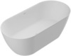 Cezares Relax Solid Surface CZR-RELAX-170-80-57-SSB Ванна из искусственного камня 170x80 см, отдельностоящая, овальная, со сливом-переливом, с донным клапаном, матовая