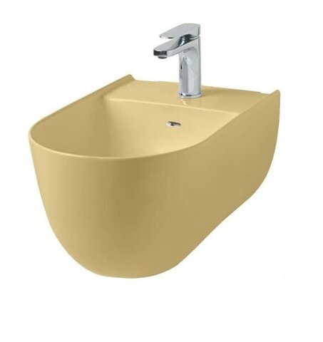 ArtCeram The One THB001 12 00 Биде, Artceram, The One, тип установки-подвесной, ширина, мм-350, глубина, мм-520, высота, мм-280, форма чаши-овальная, отверстия для смесителя-1, крепления в комплекте, цвет-zync yellow