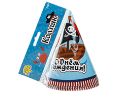 Колпак С ДР Пиратский Остров 6шт