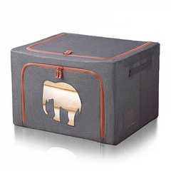 Коробка/Кофр для хранения вещей на молнии Blonder Home Elefant Grey KFE/88