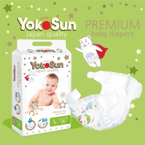 Подгузники Yokosun PREMIUM 9-13 кг (L)