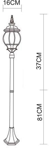 Ландшафтный светильник Arte Lamp ATLANTA A1046PA-1BN