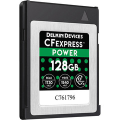 Карта памяти Delkin Devices Cfexpress B 128GB POWER 1730 /1540 MB/s