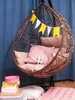 Подвесное кресло-кокон SEVILLA RELAX горячий шоколад, салатовая подушка (Laura Outdoor)