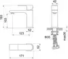 Aquatek AQ1410CR смеситель для раковины 103 без донного клапана