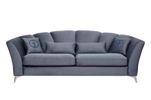 Диван трехместный 95x100x250см Garda Decor Annette велюровый бирюзовый