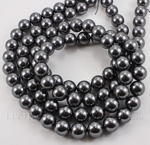 5810 Хрустальный жемчуг Сваровски Crystal Dark Grey круглый 8 мм , 5 шт (Crystal Dark Grey 3)