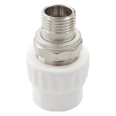 Муфта PP-R комбинированная разъемная белая НР Дн 25х3/4" для радиатора VALFEX 10159025