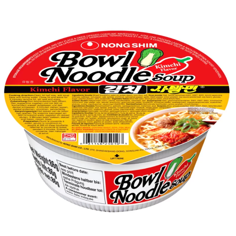 Лапша cо вкусом кимчи Nongshim Bowl Noodle Soup, 86 гр