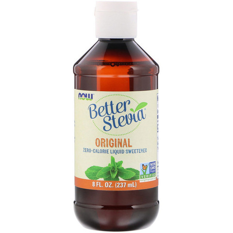 Now Foods, Better Stevia, жидкий бескалорийный подсластитель, оригинальный, 8 жидких унций (237 мл)