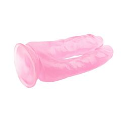 Розовый анально-вагинальный фаллоимитатор 14 Inch Dildo - 18 см. - 