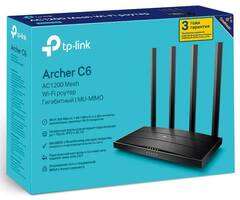 TP-Link Archer C6 AC1200 Двухдиапазонный MU-MIMO Wi-Fi гигабитный роутер