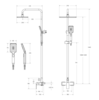 Cezares SLIDER-CD-01 SLIDER-CD-01 Душевая стойка со смесителем, хром
