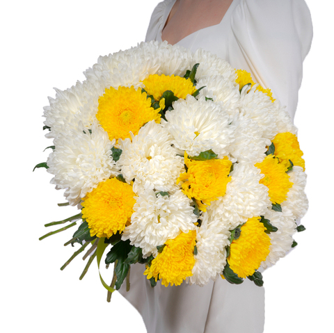 Букет 25 хризантем микс