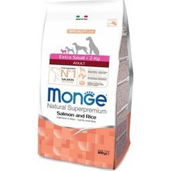 Monge Dog Extra Small корм для взрослых собак миниатюрных пород (лосось с рисом) 800г