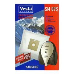 Мешок для пылесоса Vesta filter, SM 09 S, синтетический, 4 шт