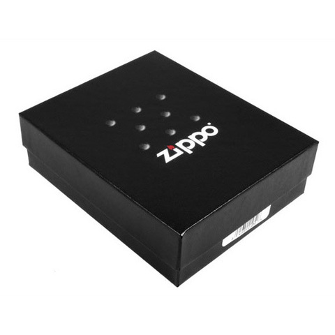 Зажигалка Zippo с покрытием Black Crackle, латунь/сталь, чёрная, матовая, 36x12x56 мм