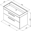 Aquanet 249921 Компл.2 - Тумба Nova 85 2 ящ. (SLIM SYNERGY) цв.дуб рошелье (249921)