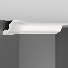 Плинтус потолочный ударопрочный гладкий Decomaster D108ДМ 55х52х2000мм