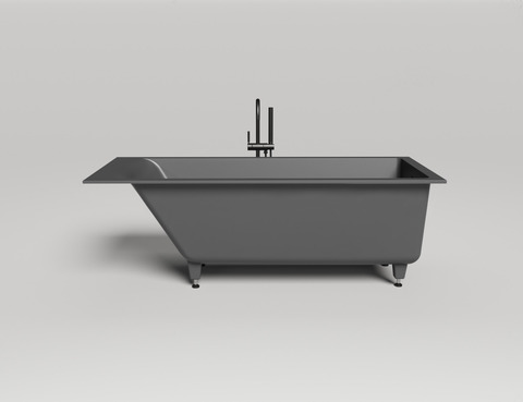 Salini 104323MF  CASCATA KIT 170x75 Встраиваемая ванна с прямоугольной чашей, регулируемые ножки, донный клапан "Click-Clack" белый, сифон, интегрированный слив-перелив, RAL полностью