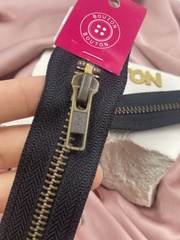 Молния металлическая, двухзамковая YKK тип 5 темная латунь[580]