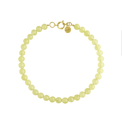Колье из бусин камня Lime