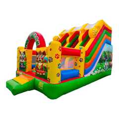 Надувной батут-горка «Зверята-непоседы», 6x4x4.5 м