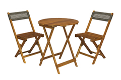 Набор мебели садовый Бали (мини) из акации (стол + 2 стула)