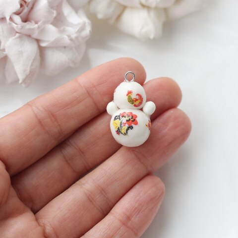 Подвеска Неваляшка, хохлома, 25*17 мм, S010