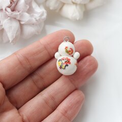 Подвеска Неваляшка, хохлома, 25*17 мм, S010