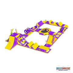 Коммерческий надувной аквапарк на воде «Фиолетовое лето» 25×15×5 м