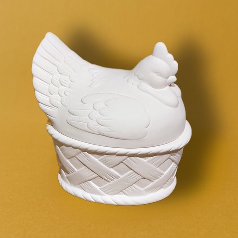 Курочка-шкатулка 18см ( фарфор)