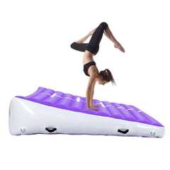 Надувной гимнастический мат-коврик «Старт» для занятий 2×2×0,4 м, фиолетовый