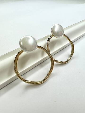 Серьги Клод, позолота