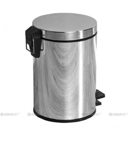 Aquanet 8074 8074 Ведро для мусора 12 литров Aquanet, хром (187084)